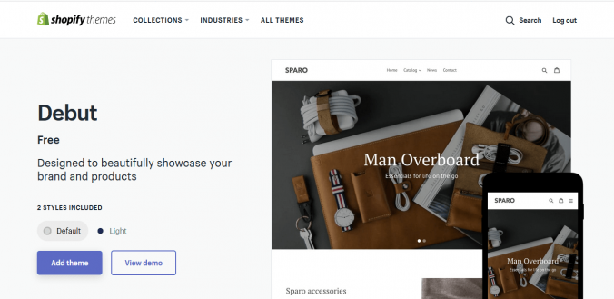 Shopify Debut Theme