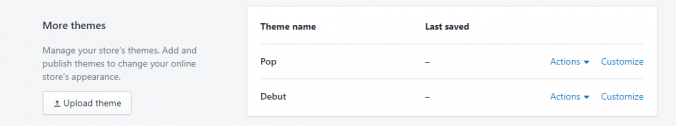 Shopify Theme Area