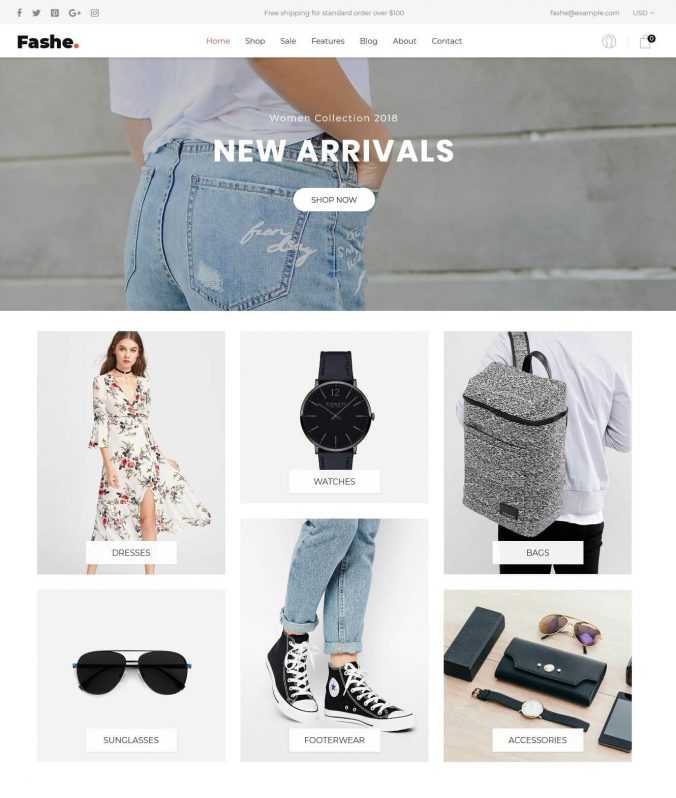 Shopify Theme Fashe