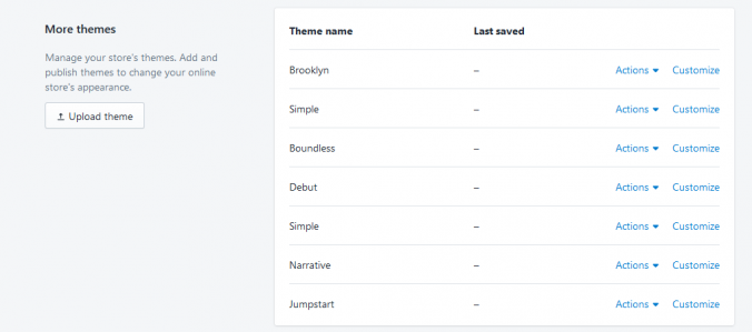 Shopify Theme List