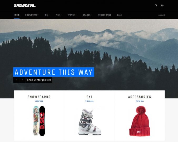 Shopify Theme snowdevil