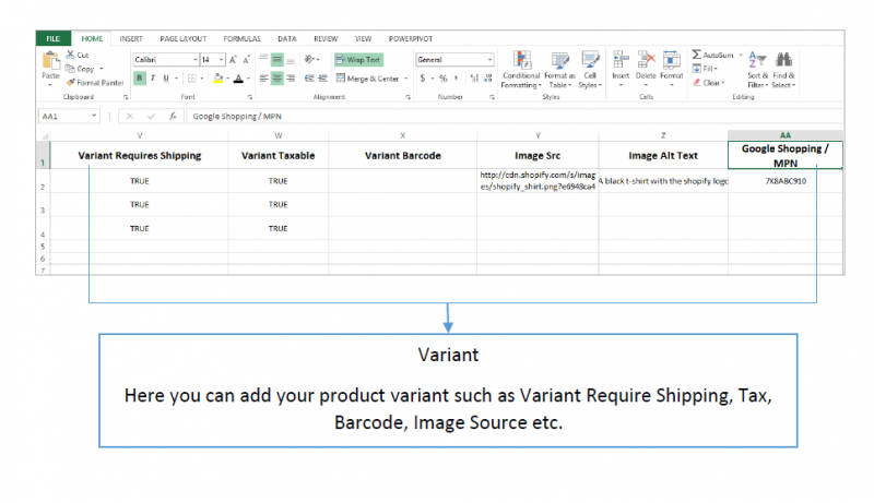 shopify csv