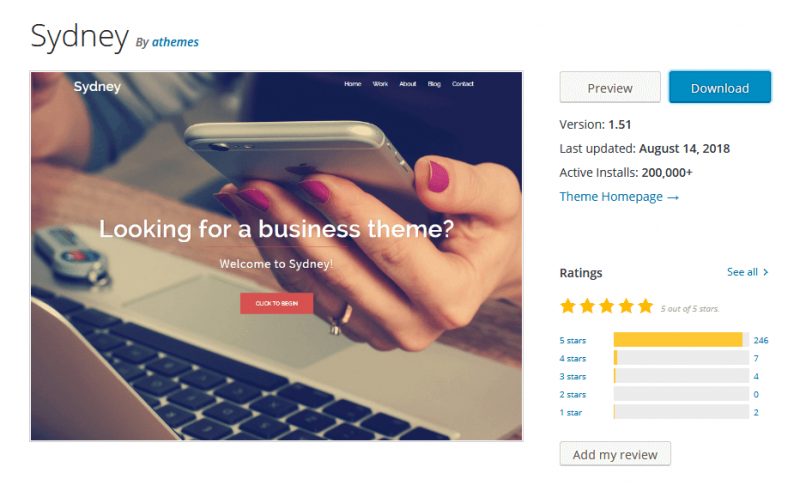 sydney-wordpress-theme