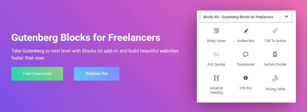 Blocks Kit Gutenberg Plugin - HiddenTechies