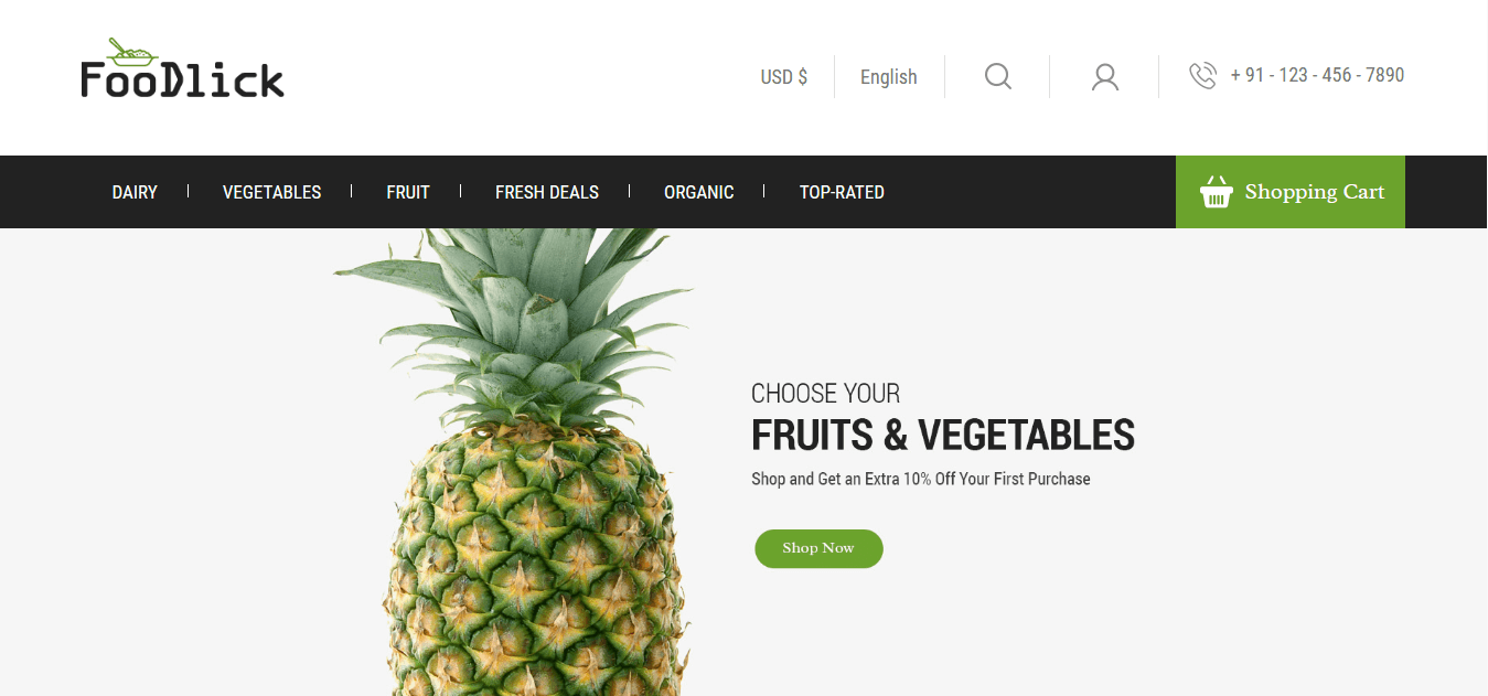 Foodlick Prestashop Theme