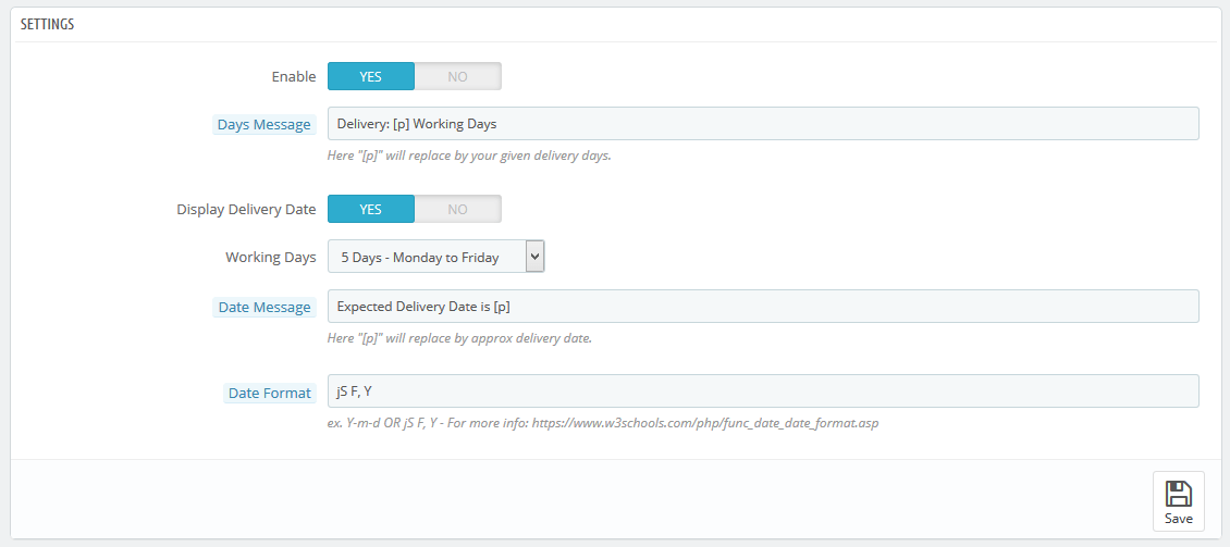 shipping-time-estimator-prestashop-module-configure