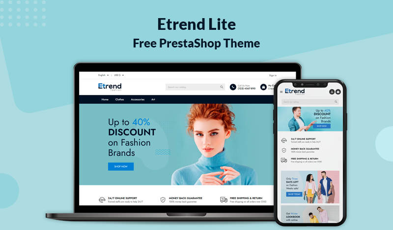 Etrend Lite - Free PrestaShop Theme