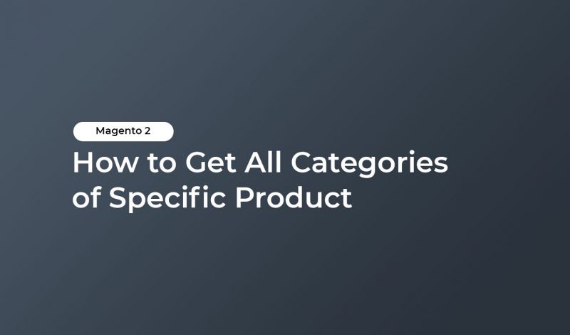 Get All Categories of Specific Product