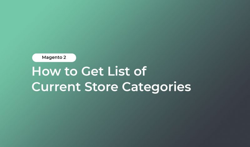 list of current store categories