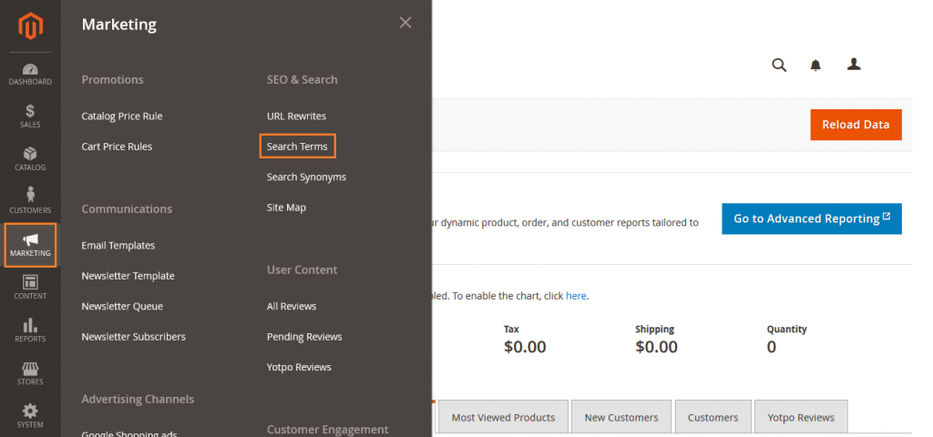 How to Add Search Terms in Magento 2