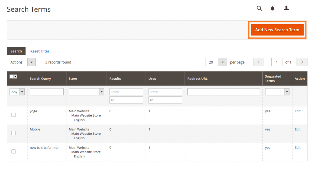 How to Add Search Terms in Magento 2