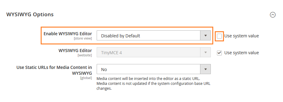 How to Disable WYSIWYG Editor in Magento 2