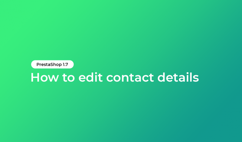edit contact details