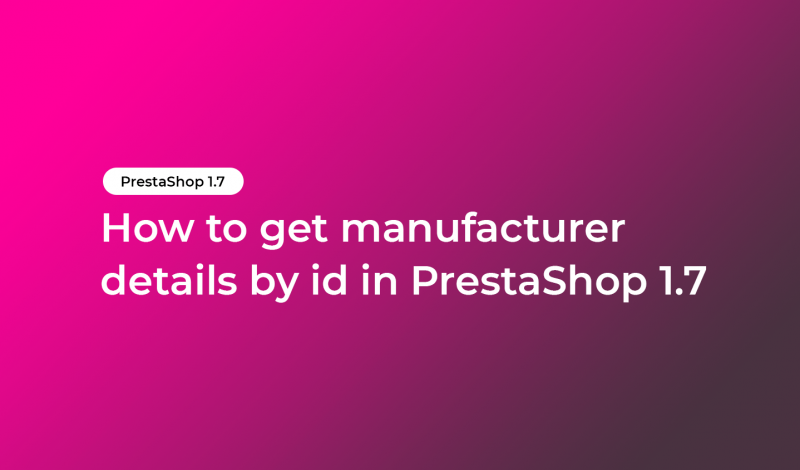 get manufacturer details by id