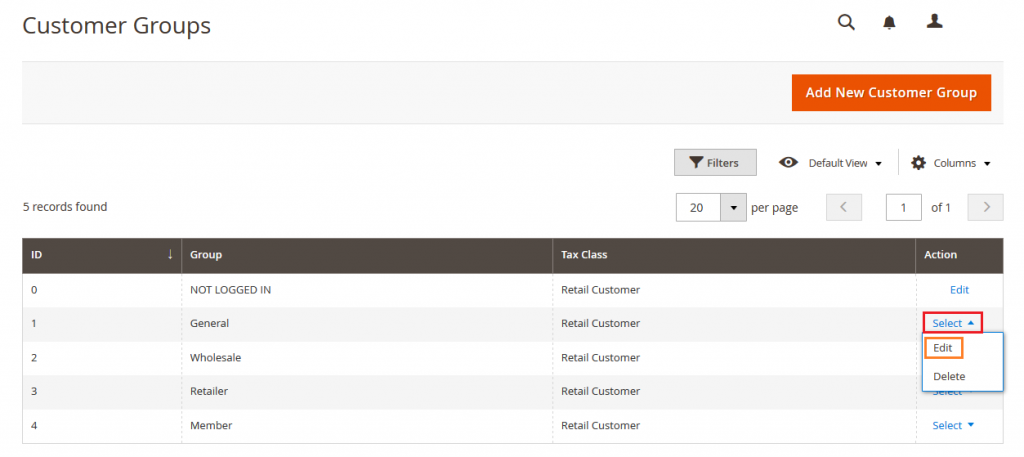 How to Edit a Customer Group in Magento 2