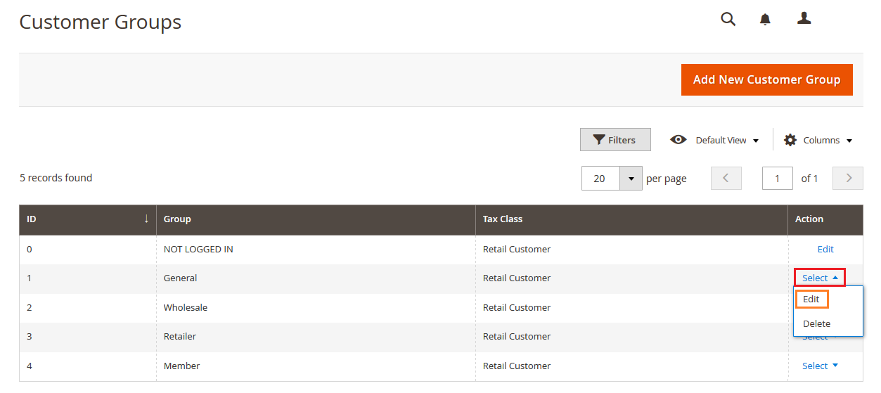 How to Edit a Customer Group in Magento 2 | HiddenTechies