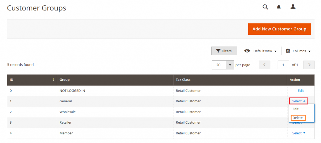 How to Delete a Customer Group in Magento 2