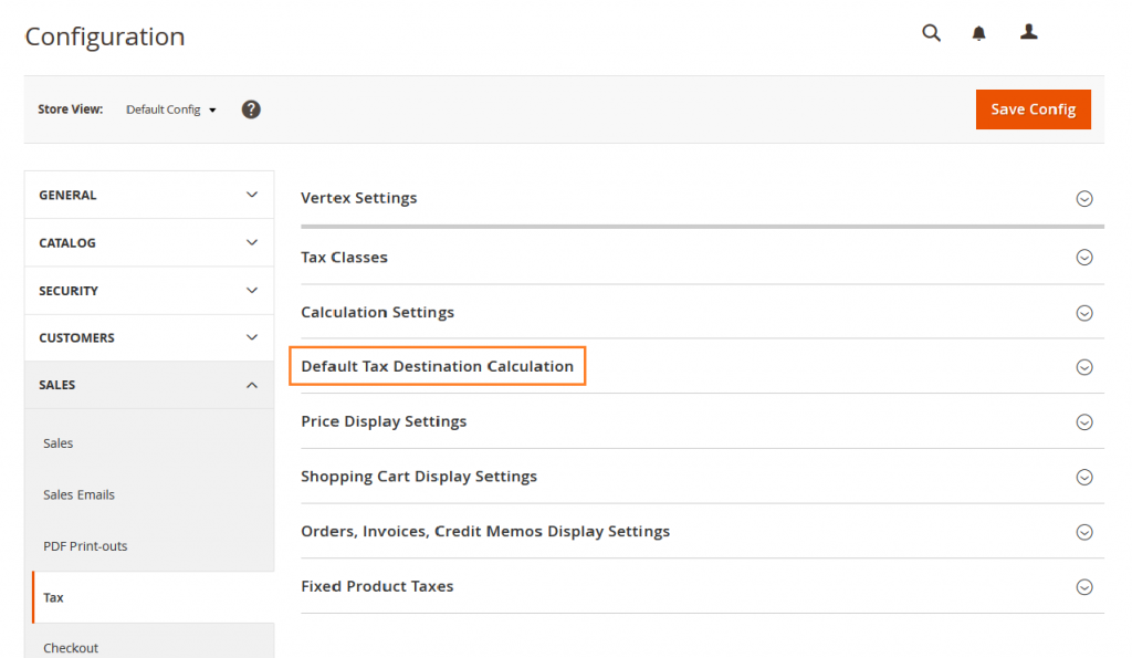 How to Configure Default Tax Destination for Calculations in Magento 2
