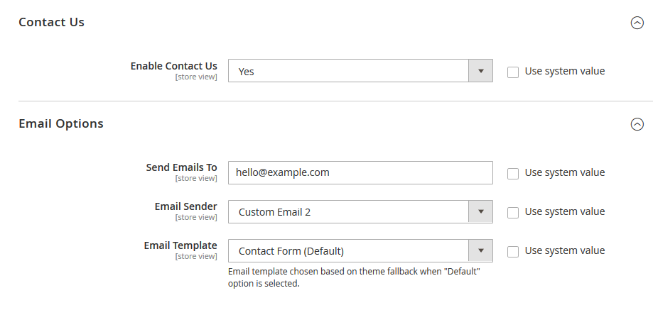 How to Configure the Contact Us Form in Magento 2