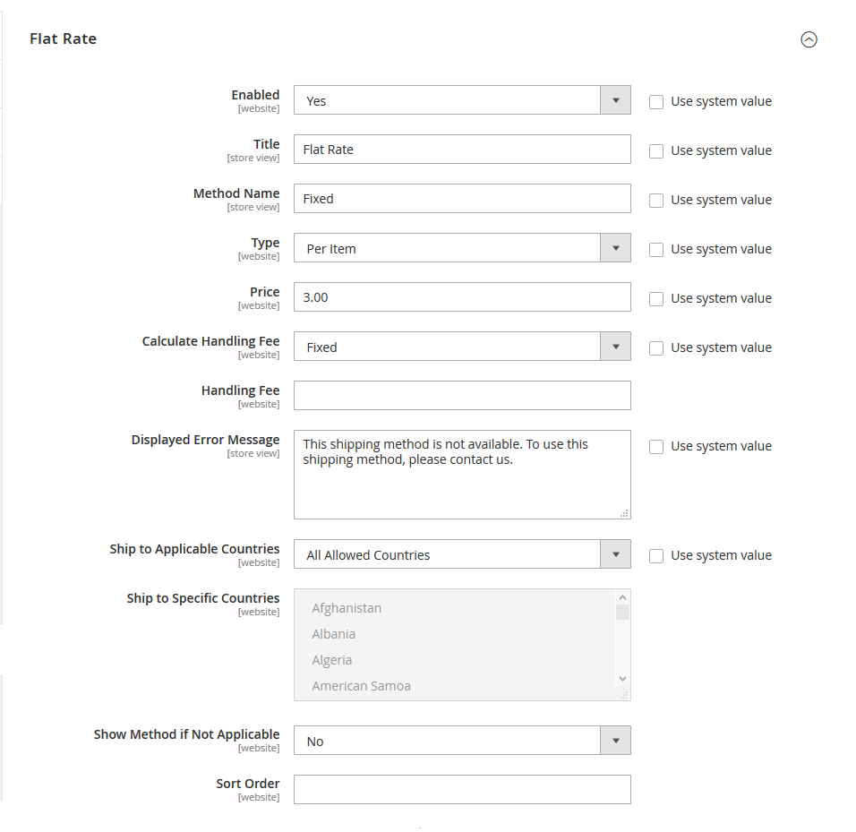 How to Configure Flat Rate Shipping in Magento 2