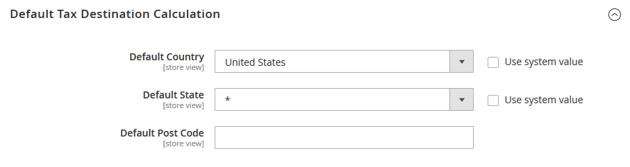 How to Configure Default Tax Destination for Calculations in Magento 2