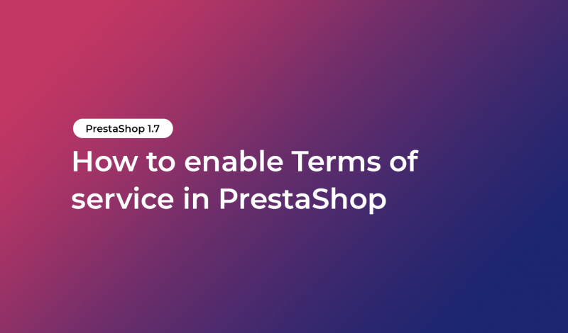 How to enable Terms of service in PrestaShop