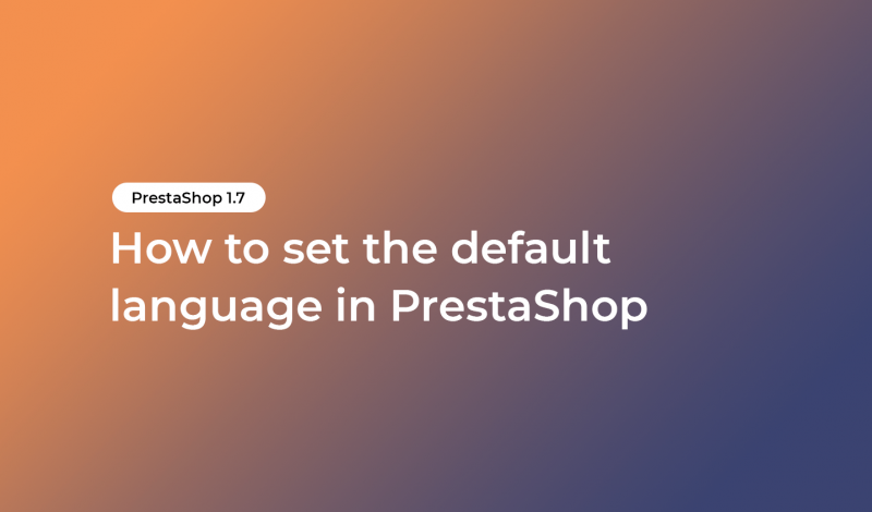 How to set the default language in PrestaShop