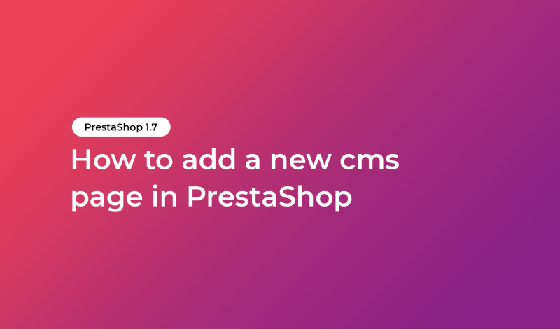How to add a new cms page in PrestaShop