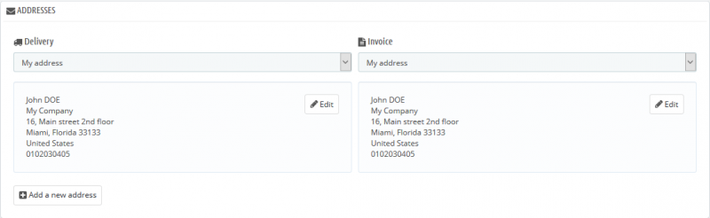 order address
