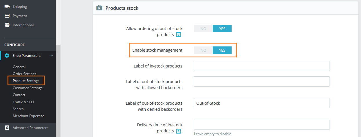stock management