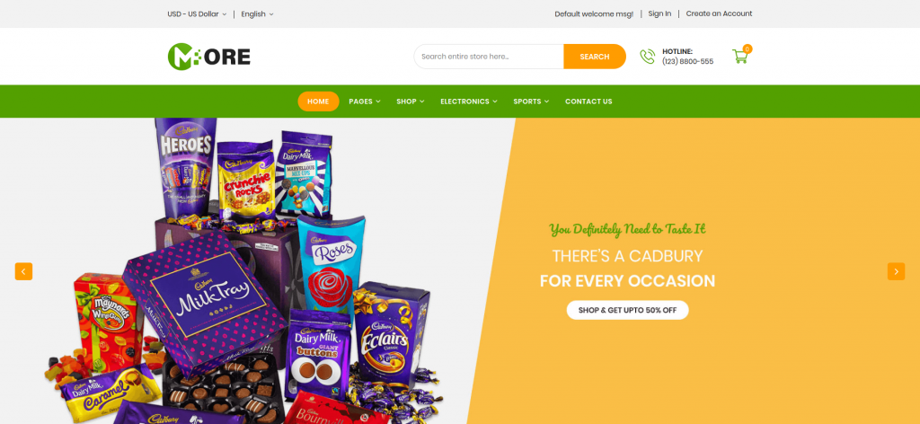 Top Food & Beverages Magento 2 Templates
