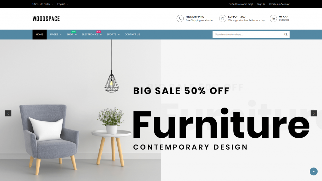 Top Minimal Furniture Magento 2 Templates