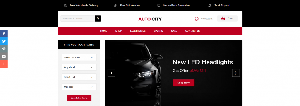 Top Auto Parts Store PrestaShop Templates