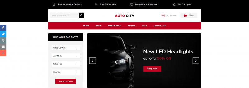 Top Auto Parts Store PrestaShop Templates