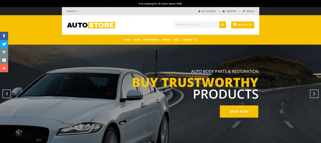 Top Auto Parts Store PrestaShop Templates