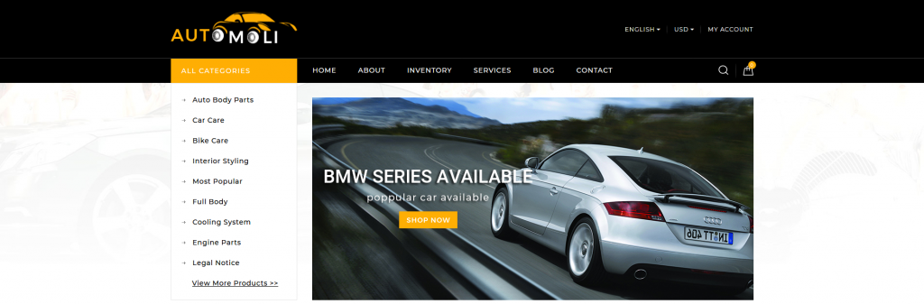 Top Auto Parts Store PrestaShop Templates
