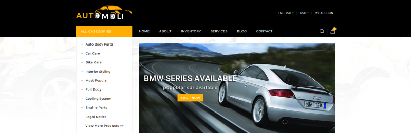 Top Auto Parts Store PrestaShop Templates