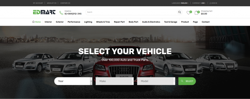 Top Auto Parts Store PrestaShop Templates