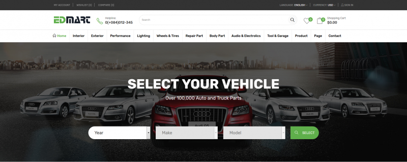 Top Auto Parts Store PrestaShop Templates