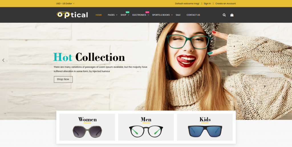 Optical - Optical & Lenses Magento 2 Theme