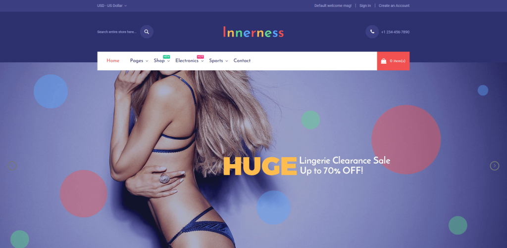Innerness - Lingerie Magento 2 Theme
