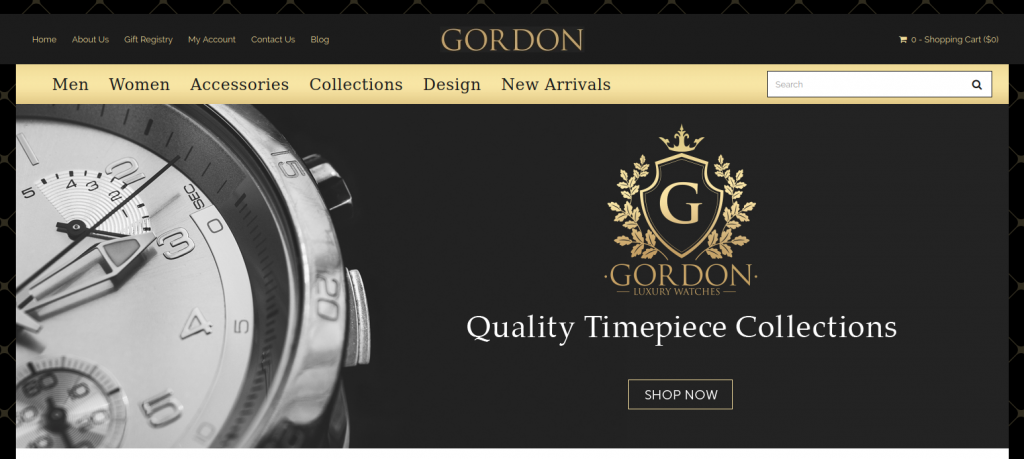 Gordon Watches - Watches & Jewelry 3dcart Theme