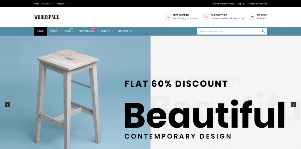 WoodSpace - Home Decor Magento 2 Theme