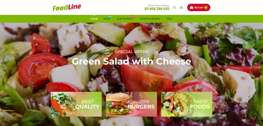 Foodline - Food & Beverage Magento 2 Theme