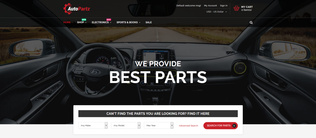 AutoPartz - Auto Parts Magento 2 Theme