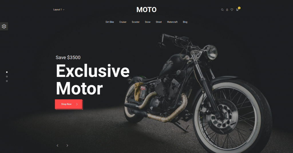 Motorsports Store Magento Theme