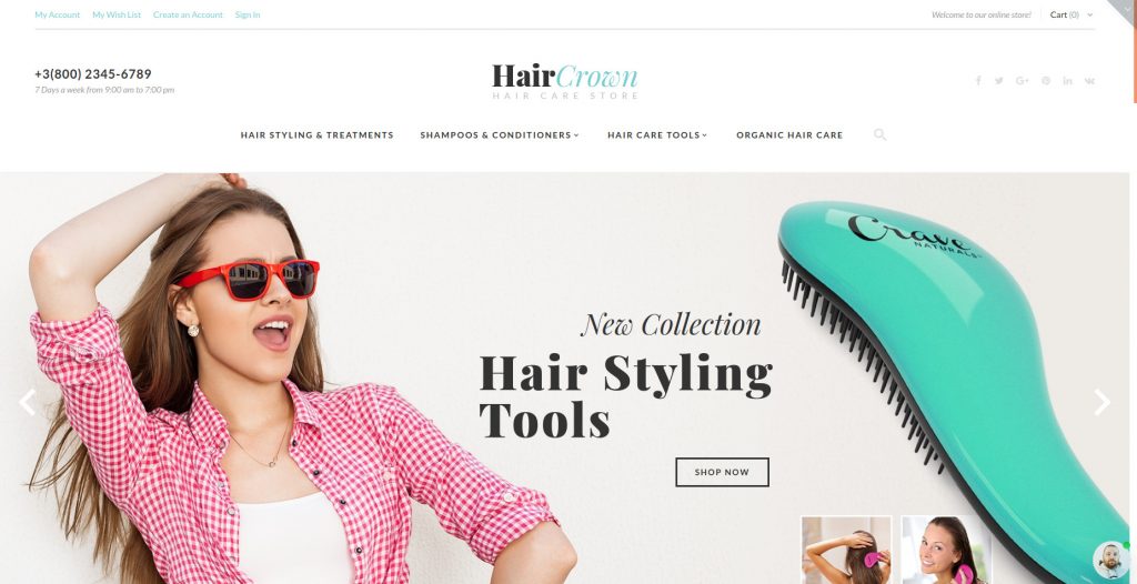 HairCrown - Hair Salon Responsive Magento Theme