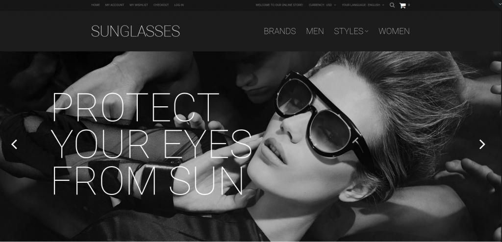 Sunglasses Shop Magento Theme