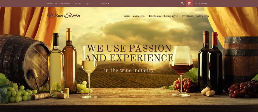 Wine Store Magento Theme