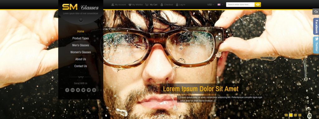 SM Glasses Responsive Magento Theme